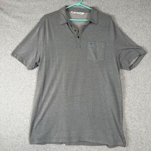 Travis Mathew Mens Size Large Pullover Golf Shirt Polo Gray Short Sleeves